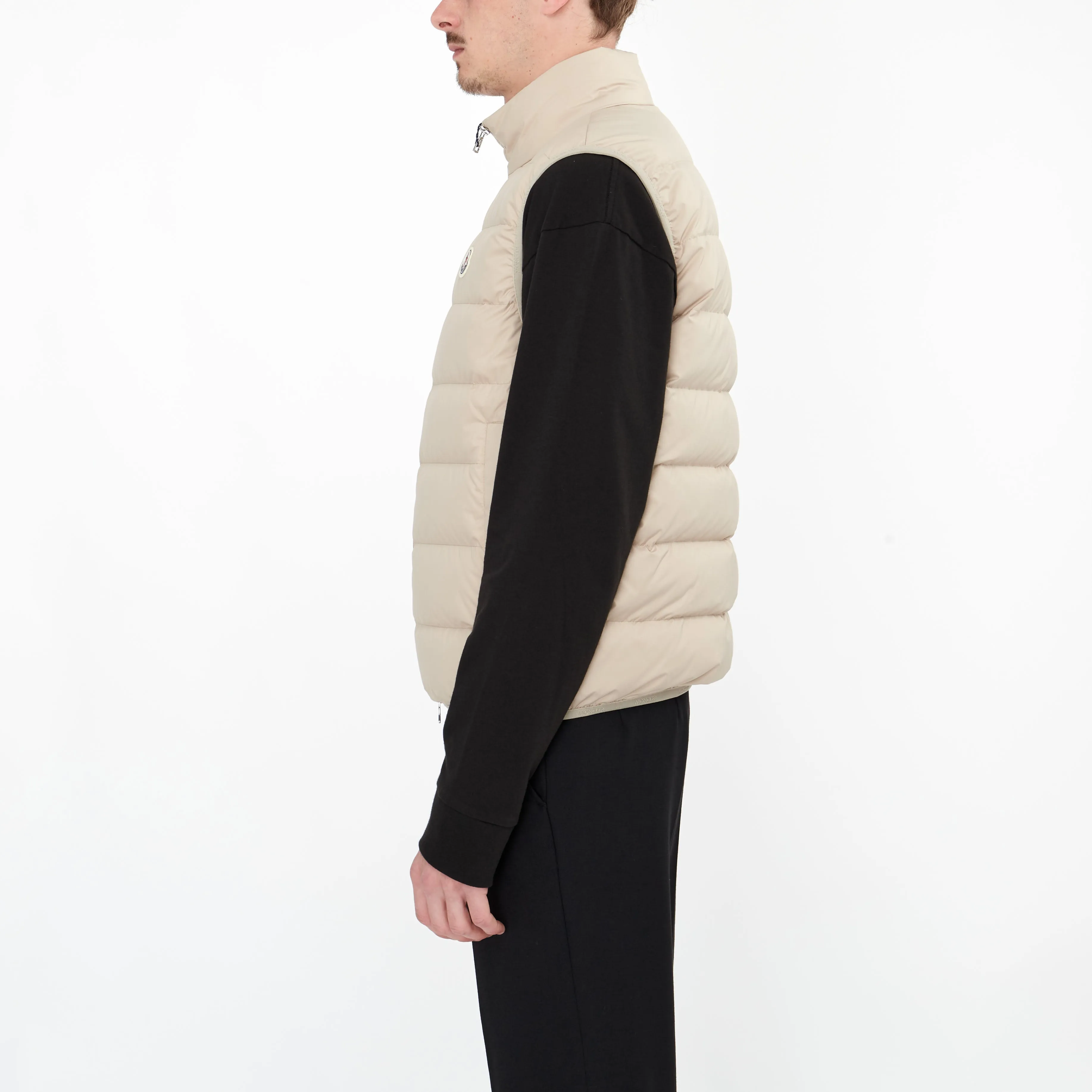 Doudoune Sans Manches Moncler Contrin Beige