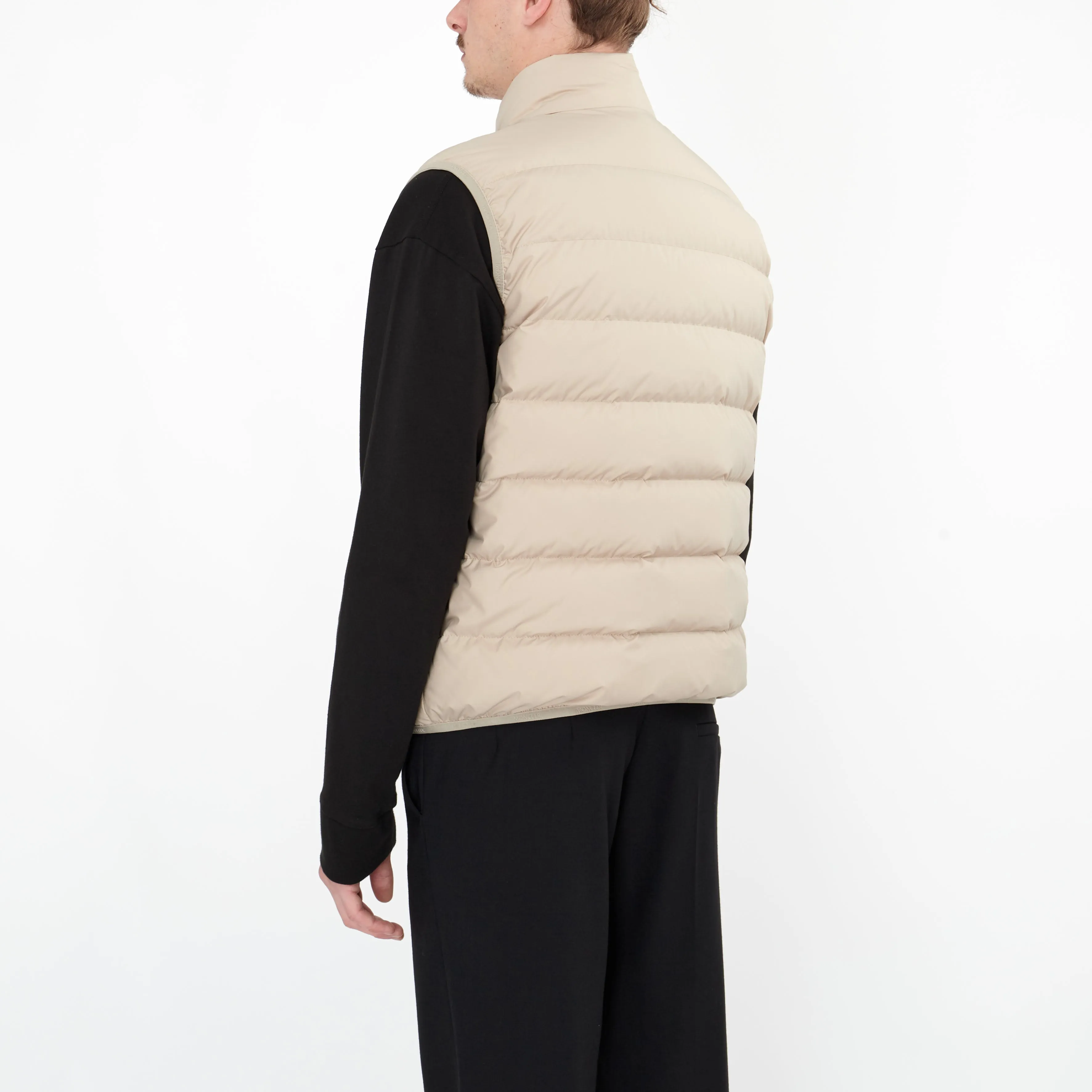 Doudoune Sans Manches Moncler Contrin Beige