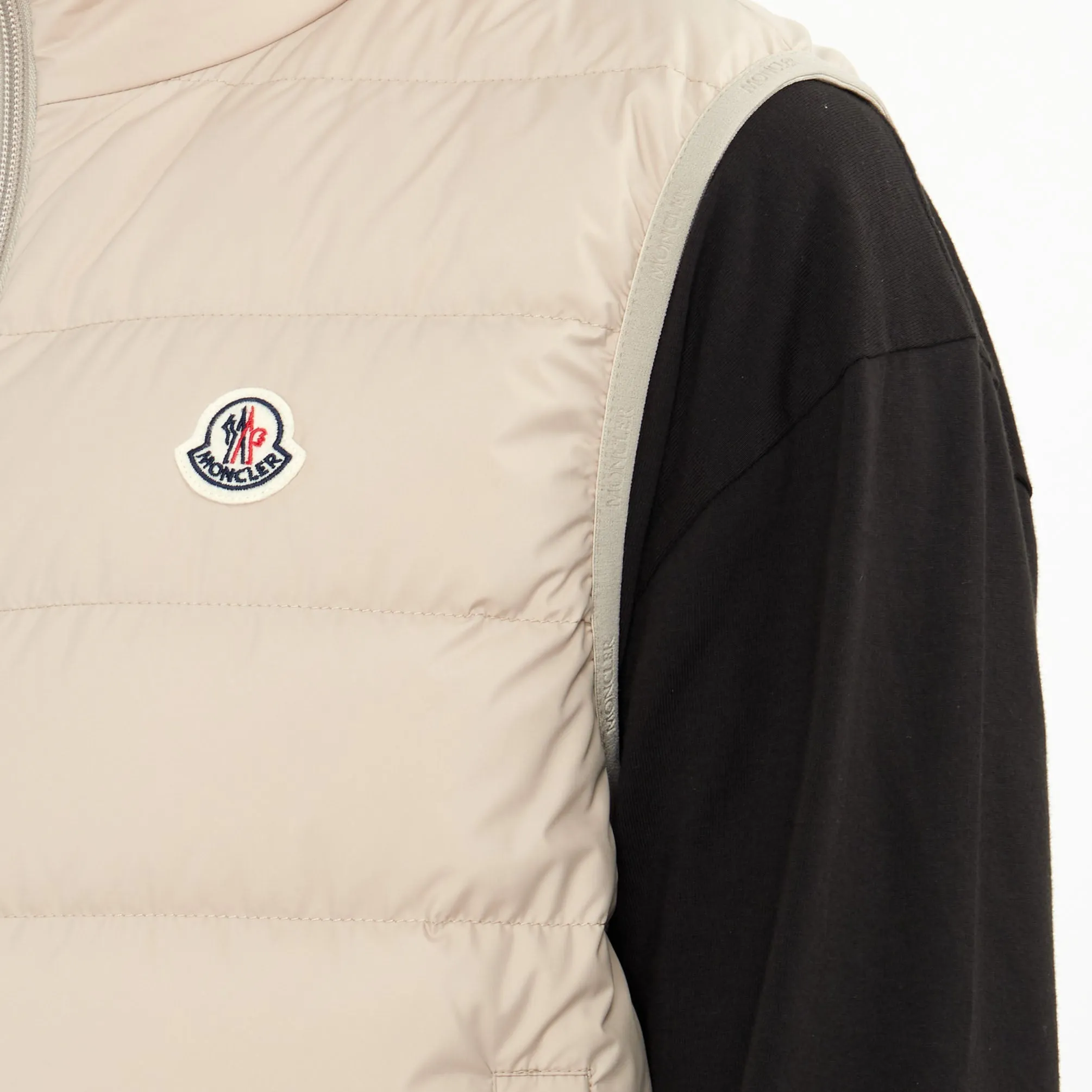 Doudoune Sans Manches Moncler Contrin Beige