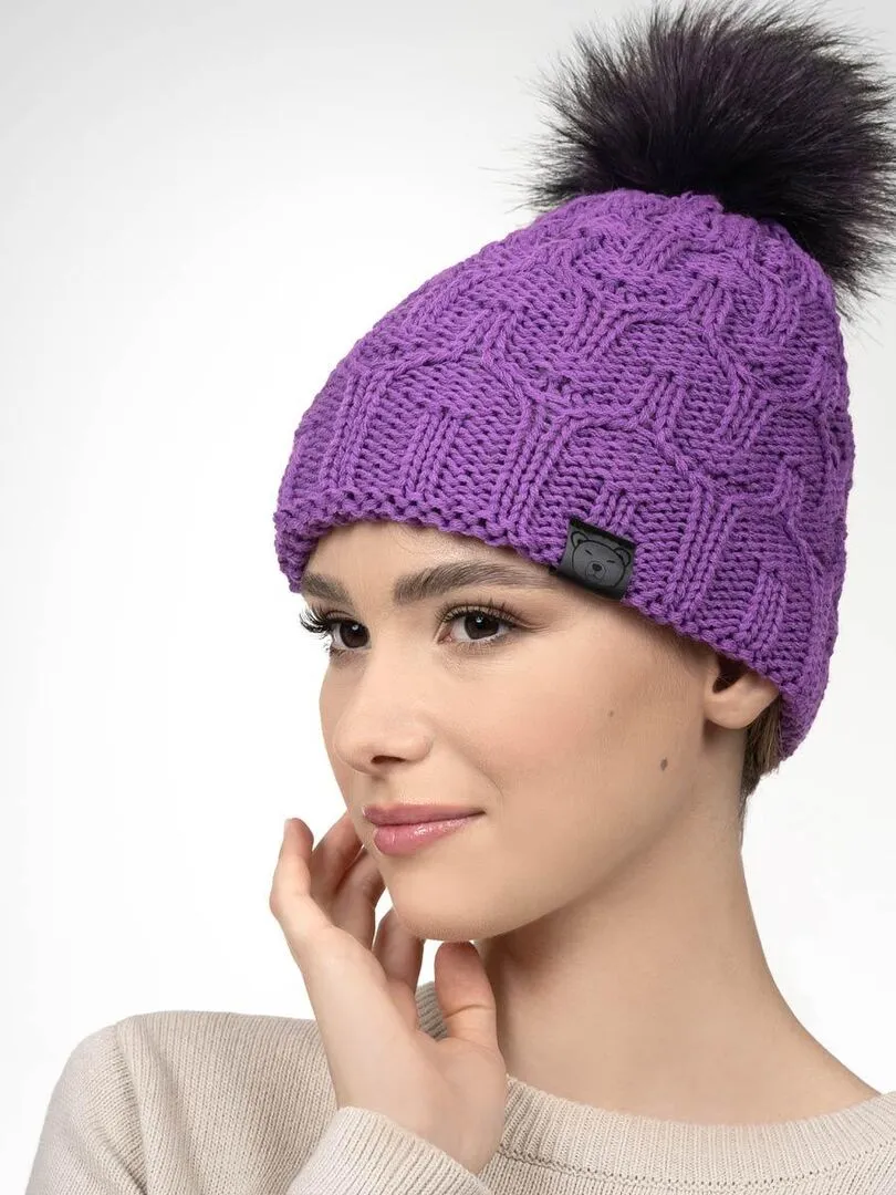 Ensemble Snood Bonnet Maribel - Made in UE - Violet