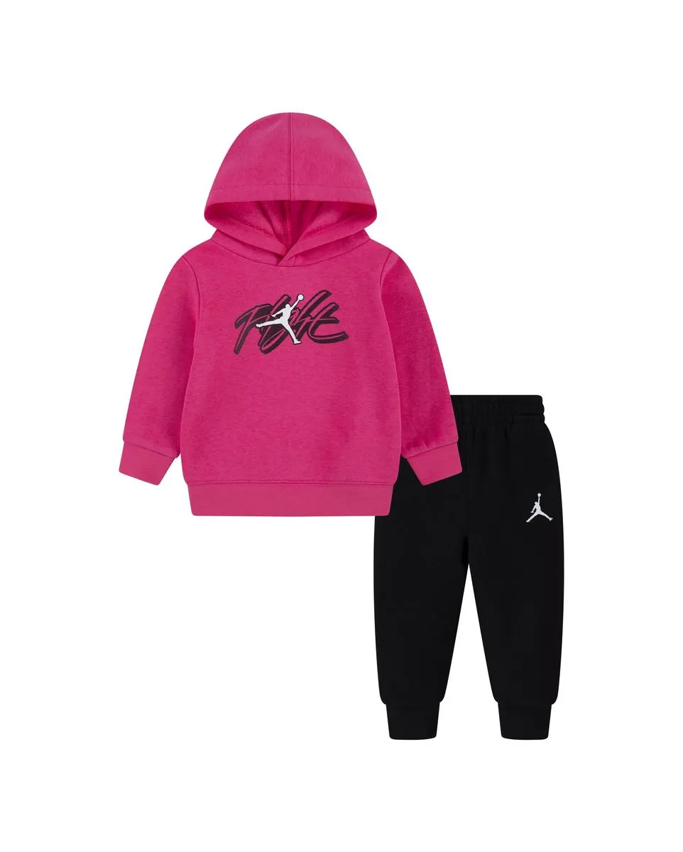 Ensemble sweat et pantalon Bébé garçon JORDAN FLIGHT FONT PO SET Rose