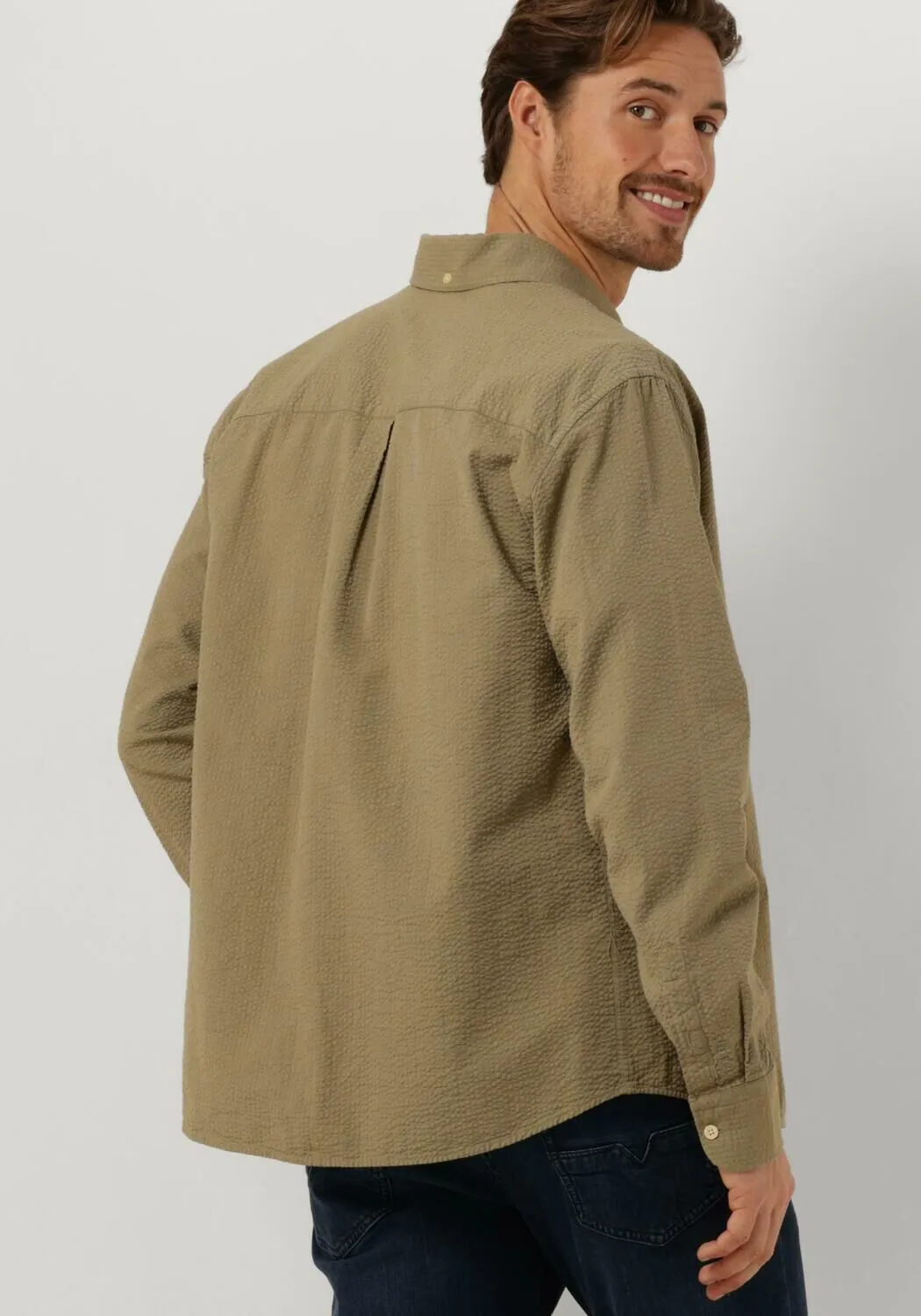 forét surchemise bush seersucker shirt olive