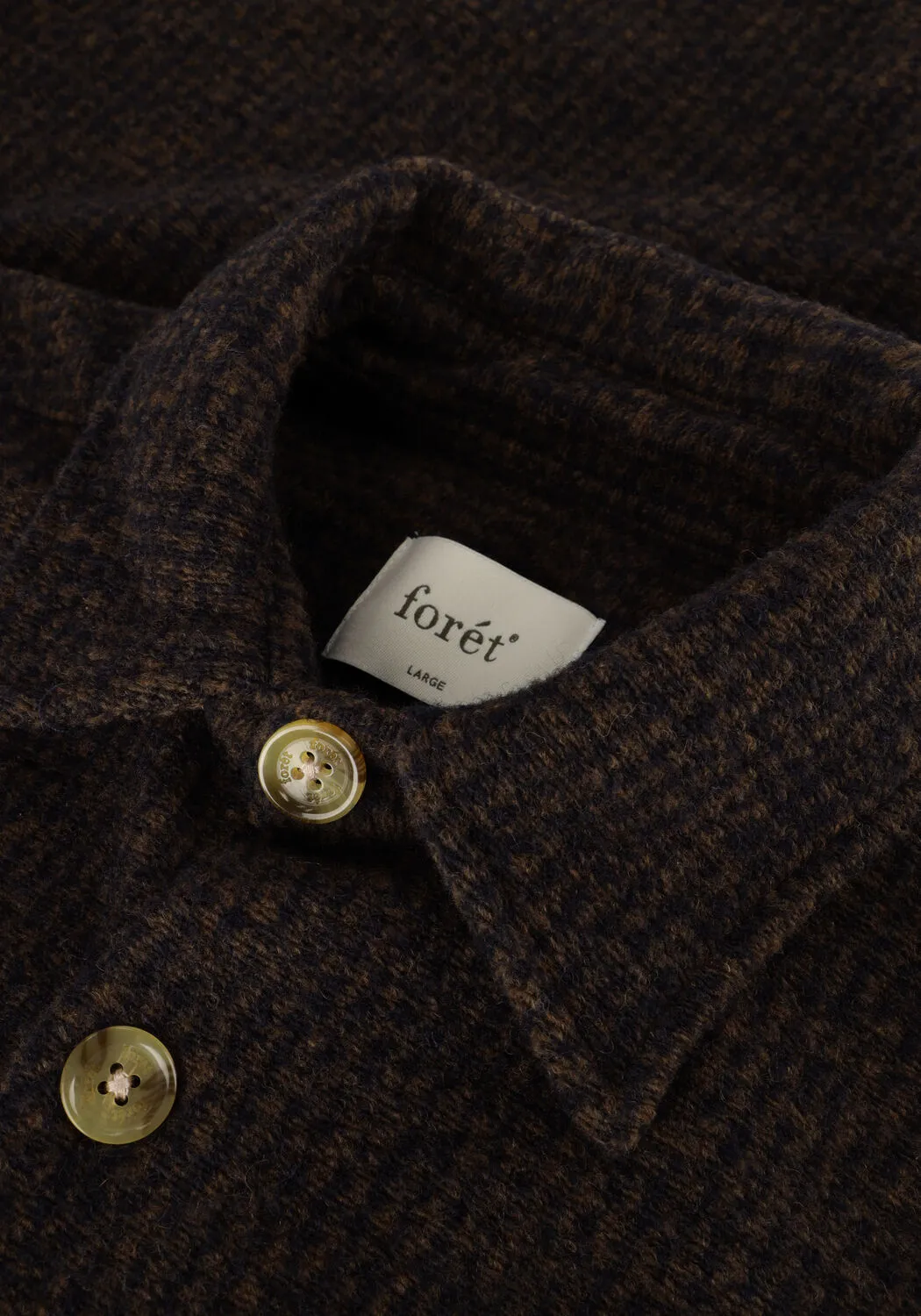 forét surchemise ivy wool overshirt en bleu