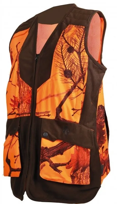 Gilet de chasse femme camo orange SOMLYS