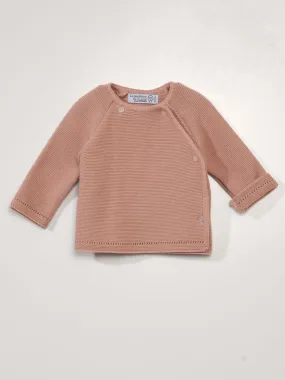 Gilet en tricot 'La Manufacture de Layette' - Made in France - rose