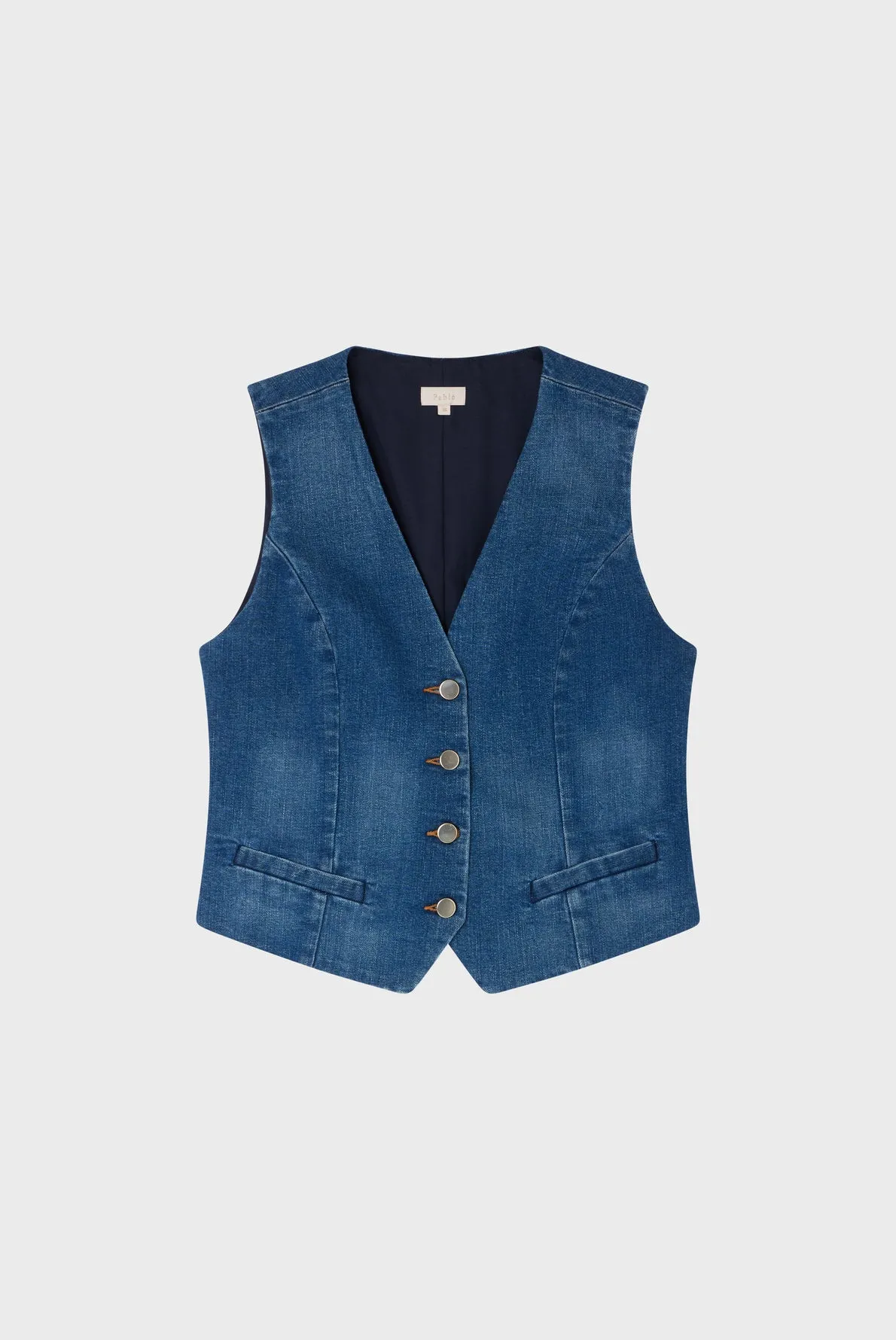 Gilet sans manches en denim jeans - BELLAMY  | Pablo