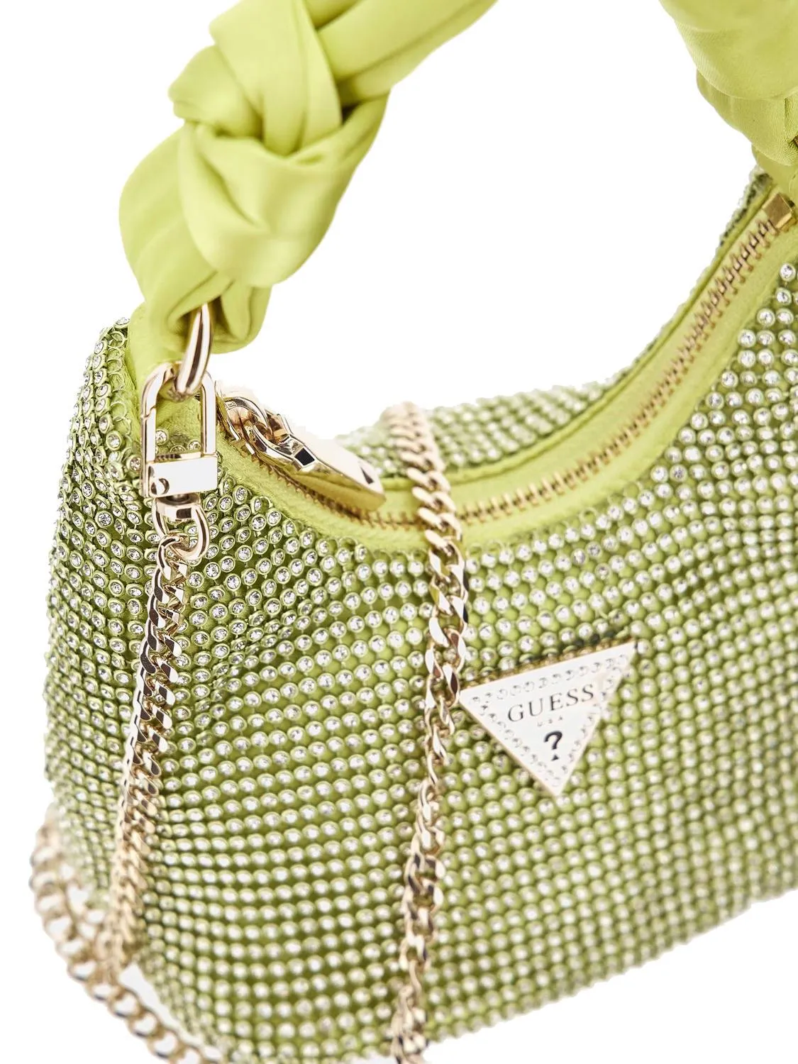 Guess Lua Mini Sac Avec Strass Et Bandoulière Chartreuse - Achetez À Prix Outlet!