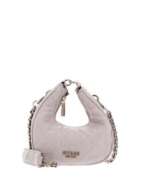 Guess Marieke Mini Sac Porté Épaule Matelassé Logo Beige Clair - Achetez À Prix Outlet!