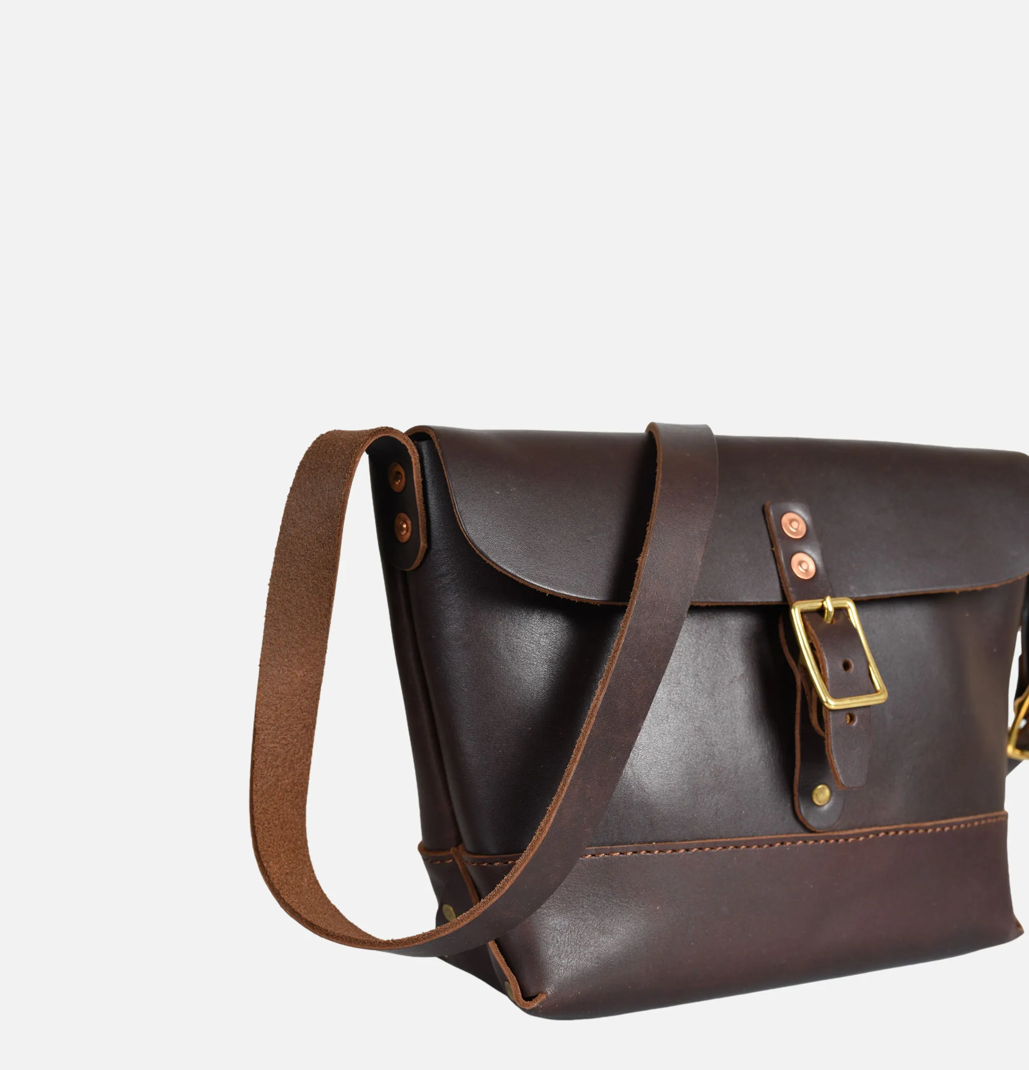 Heritage Leather Company | Mini Sac Leather Marron | Royalcheese Paris