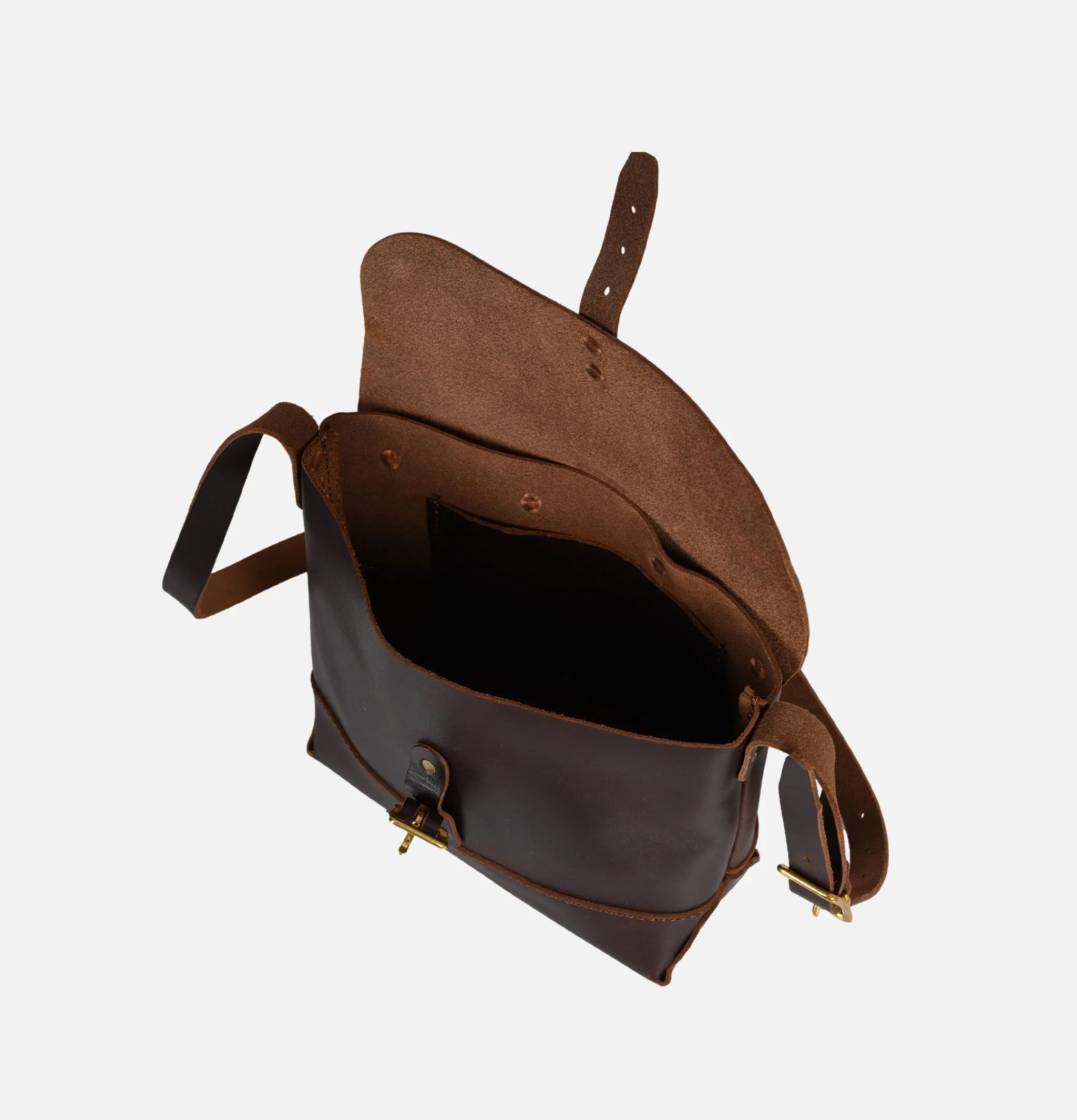 Heritage Leather Company | Mini Sac Leather Marron | Royalcheese Paris