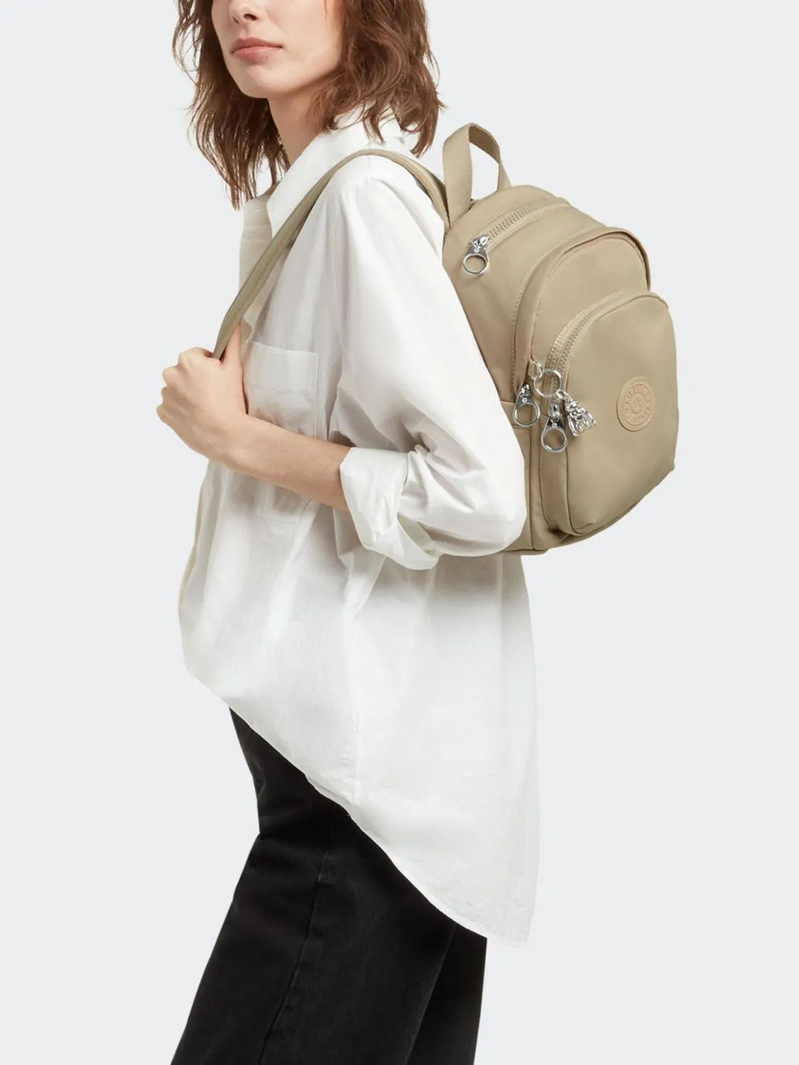 Kipling Delia Mini Sac À Dos Beige Naturel - Achetez À Prix Outlet!