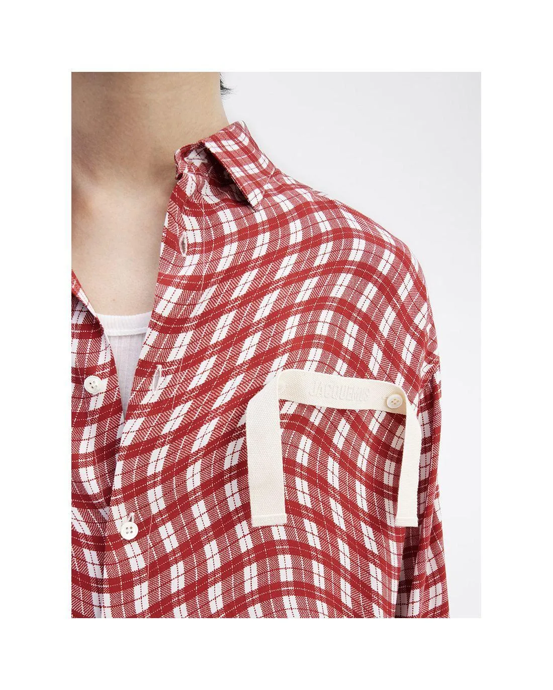 LA CHEMISE SIMON PRINT DARK RED DEFORM - Jacquemus | Chez Maman Rouen