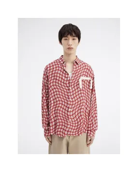 LA CHEMISE SIMON PRINT DARK RED DEFORM - Jacquemus | Chez Maman Rouen