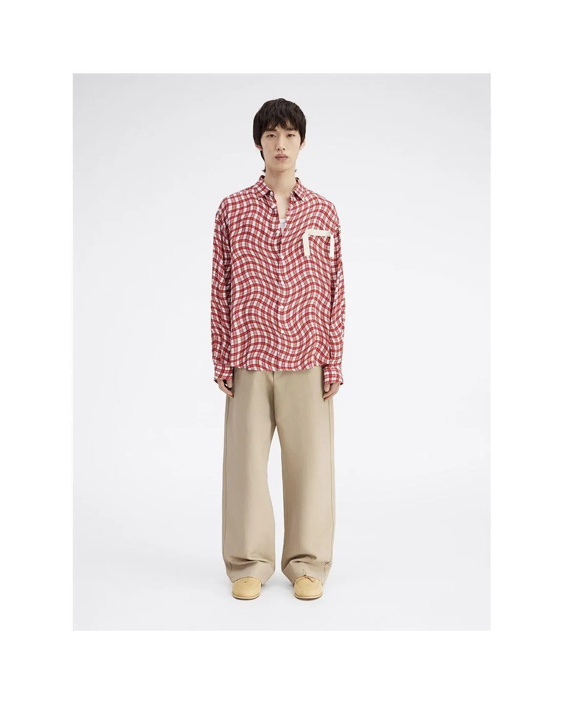 LA CHEMISE SIMON PRINT DARK RED DEFORM - Jacquemus | Chez Maman Rouen