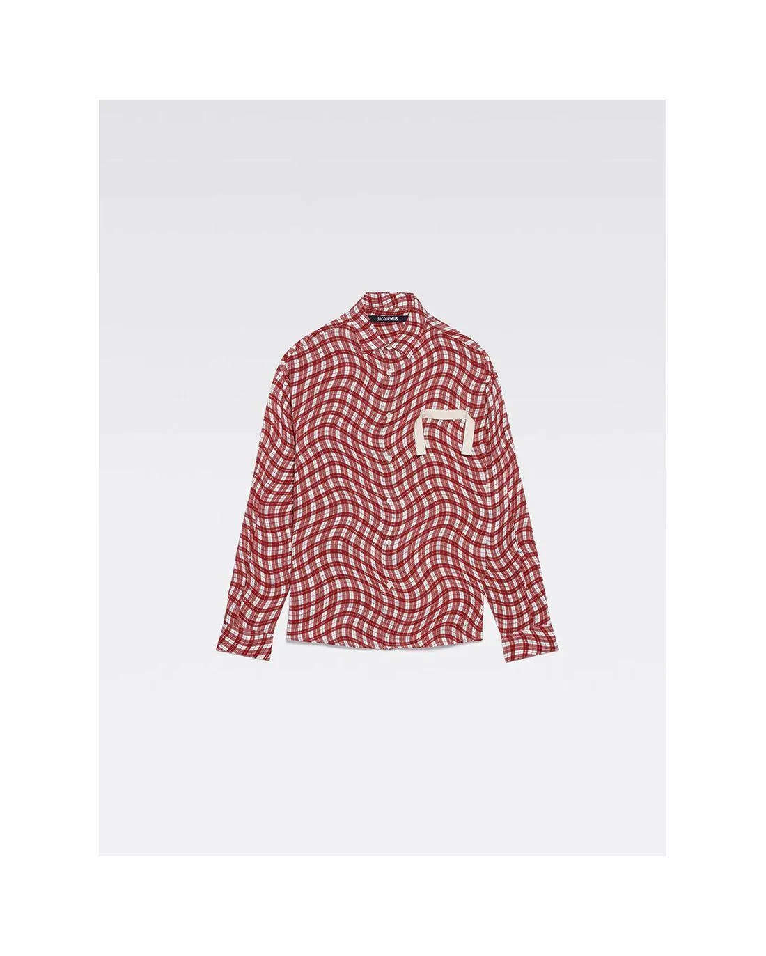 LA CHEMISE SIMON PRINT DARK RED DEFORM - Jacquemus | Chez Maman Rouen