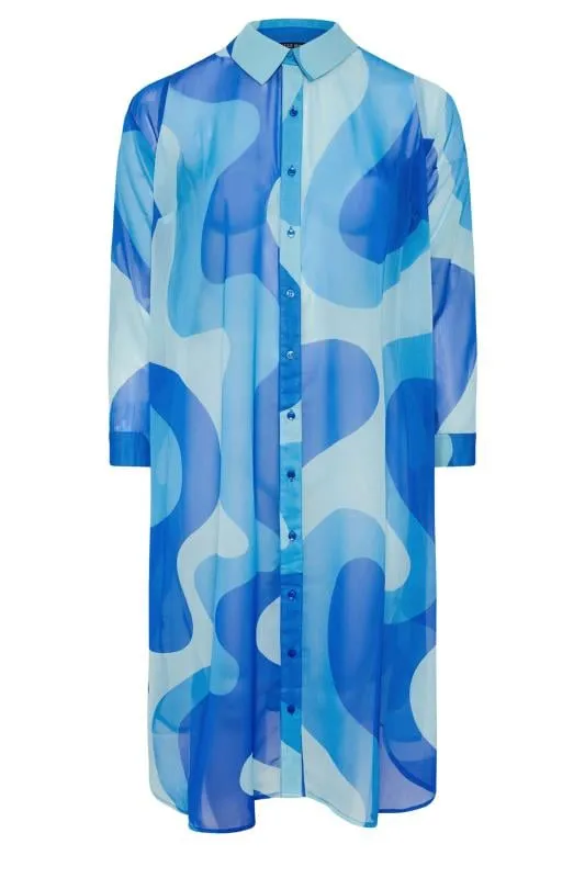 LIMITED COLLECTION - Chemise de Plage Longue Bleue