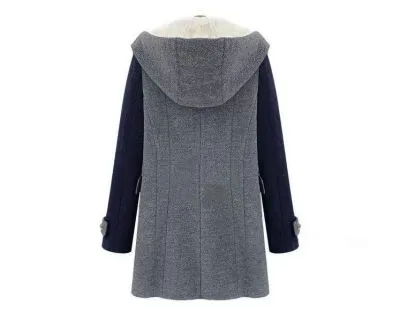 Manteau 2 Pièces pour Femme avec Capuche et Double Boutonnage