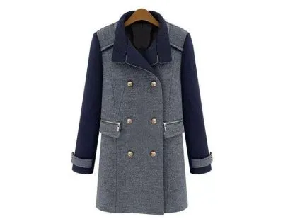 Manteau 2 Pièces pour Femme avec Capuche et Double Boutonnage