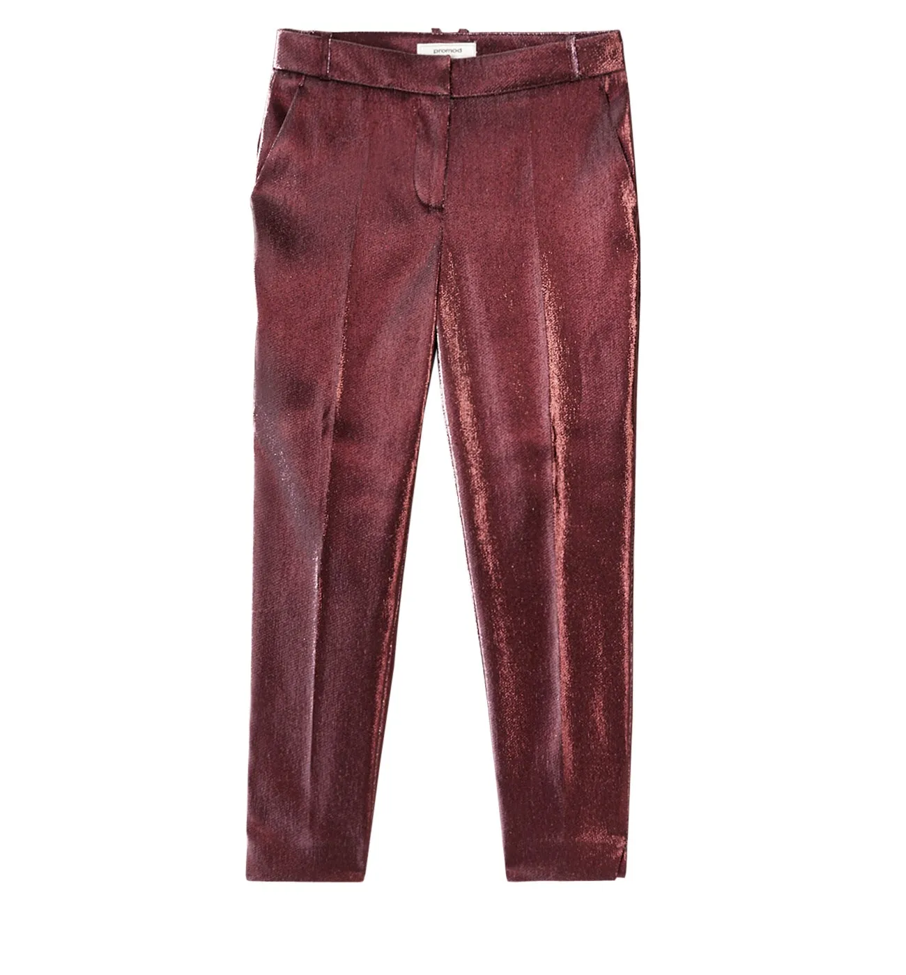 Pantalon cigarette métallisé - Bronze