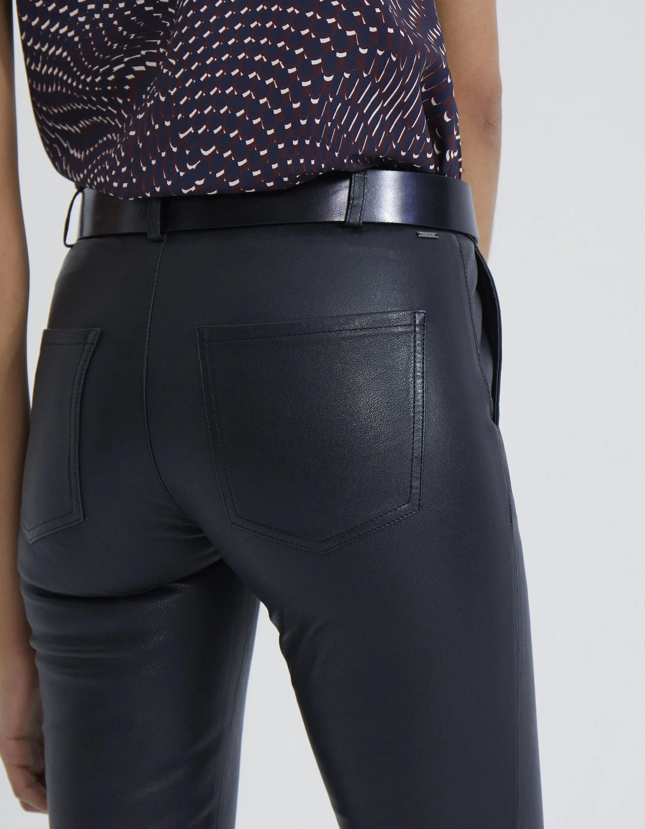 Pantalon cuir d'agneau femme