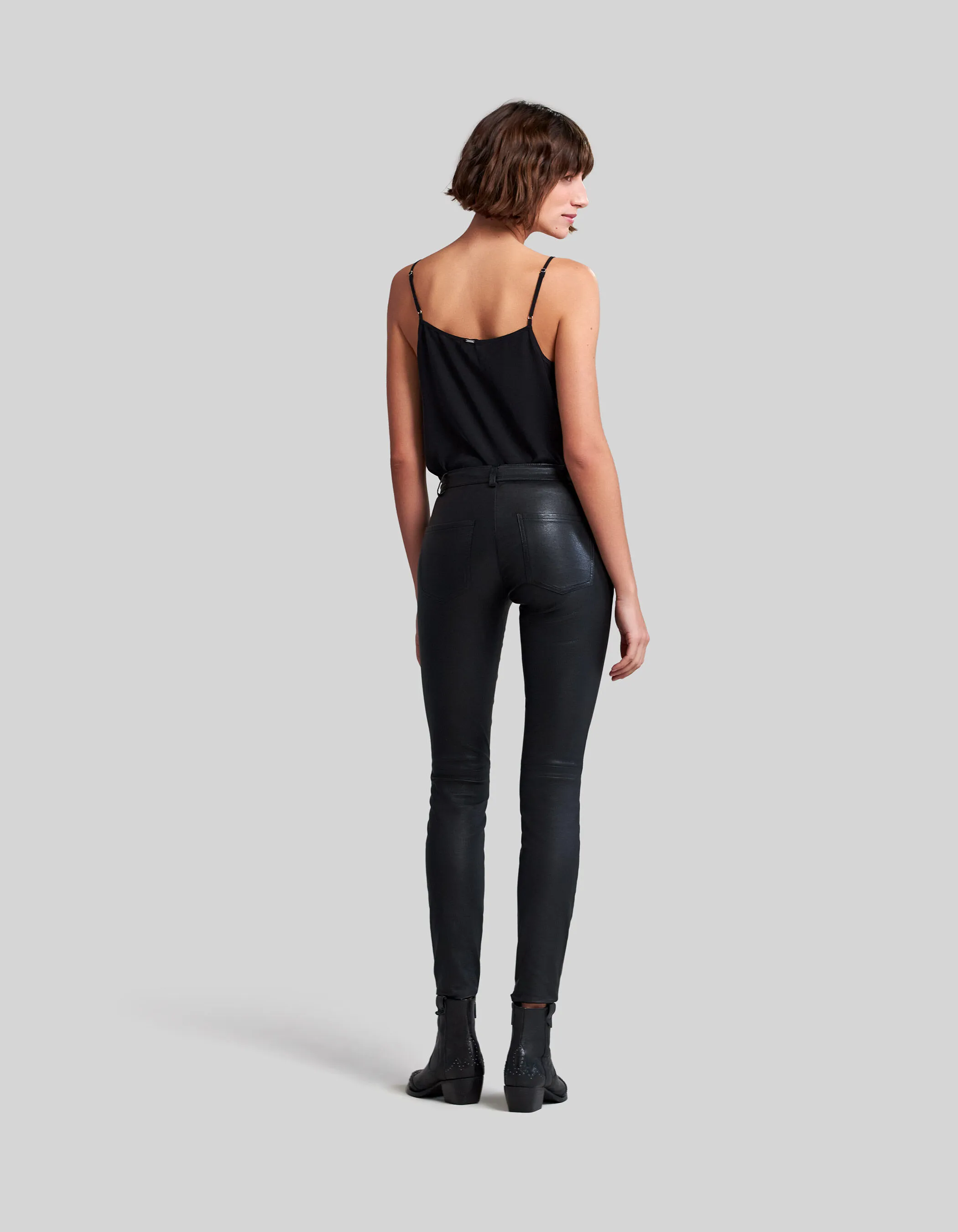 Pantalon cuir d'agneau femme