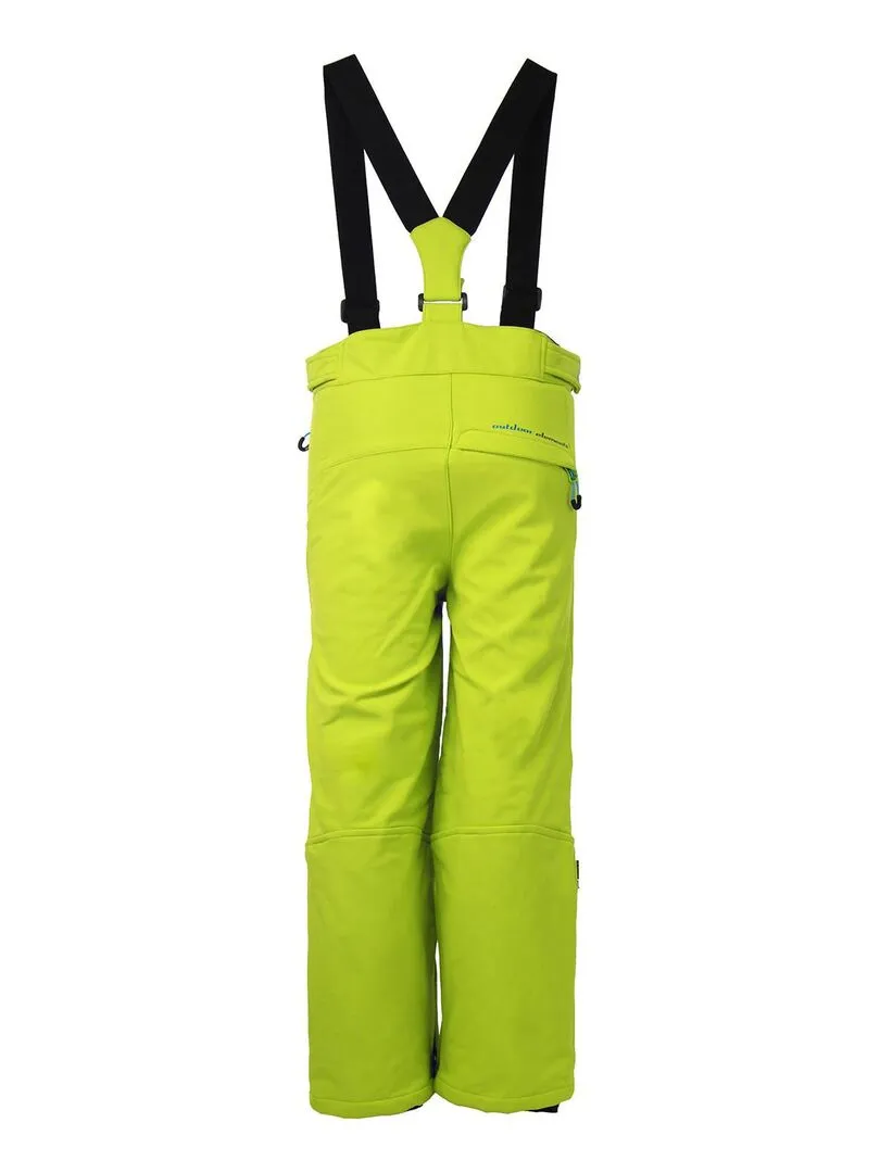 Pantalon de ski garçon ECESOFT - PEAK MOUNTAIN - Vert anis