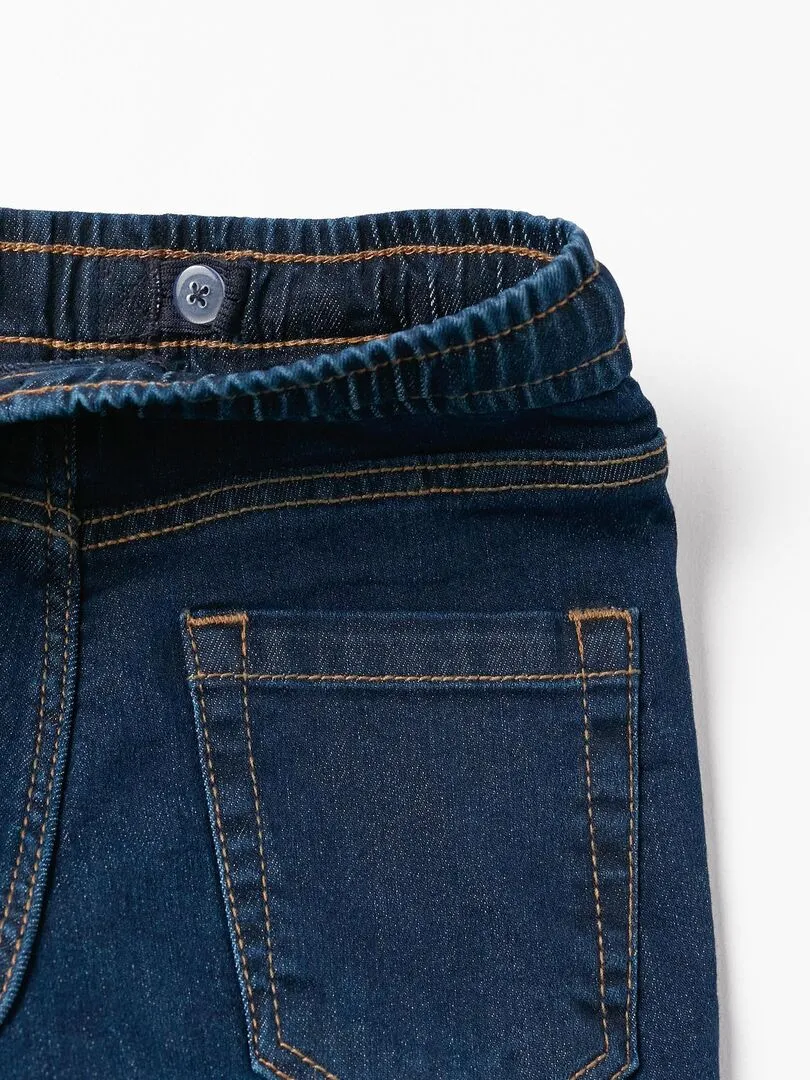 Pantalon de sport en jean pour garçon 'Slim Fit'  NATURE TAKEOVER - Bleu foncé