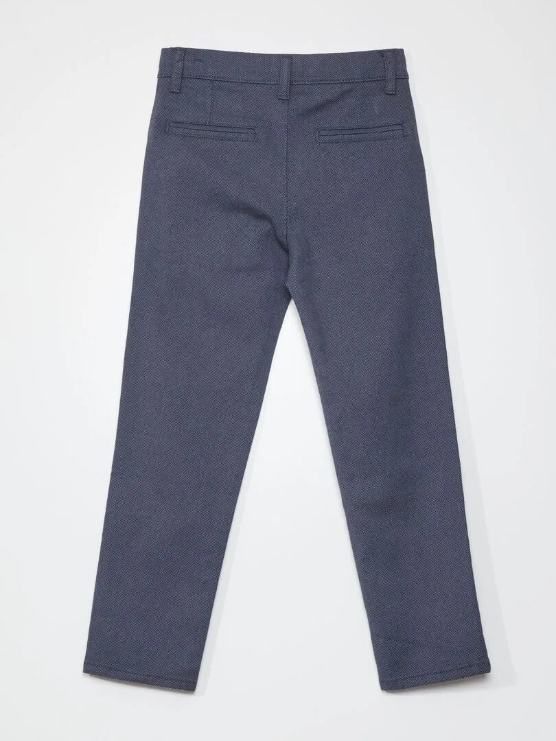 Pantalon en maille piqué - Bleu