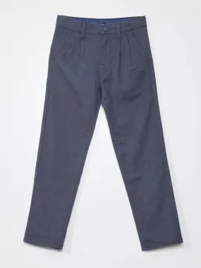 Pantalon en maille piqué - Bleu