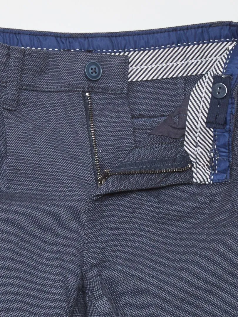 Pantalon en maille piqué - Bleu