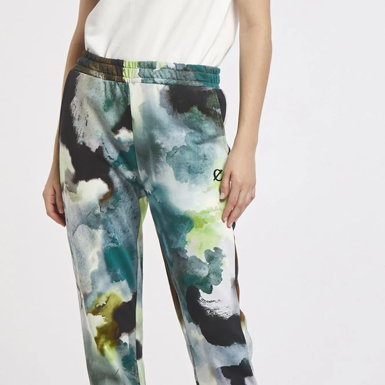 pantalon en tissu molletonné imprimé multigreen camouflage - CafèNoir