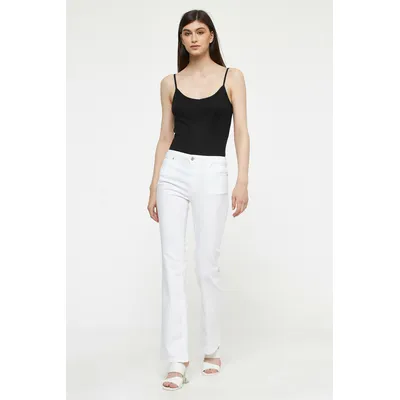 Pantalon flare taille haute - blanc - Best mountain