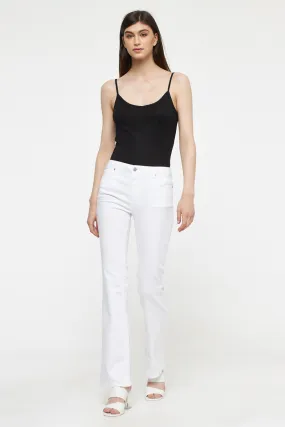 Pantalon flare taille haute - blanc - Best mountain