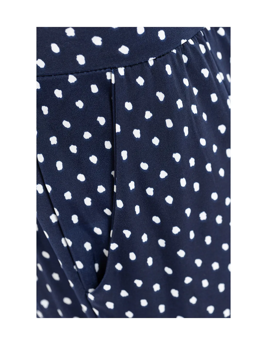 Pantalon fluide à pois