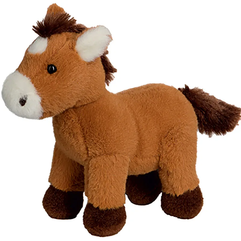 Peluche cheval brun 15 cm