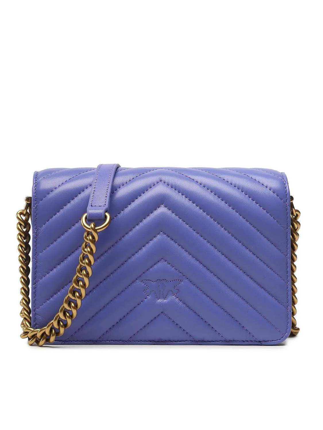 Pinko Love Click Mini Sac En Cuir Nappa Matelassé Bleu De Corse-An. Or - Achetez À Prix Outlet!