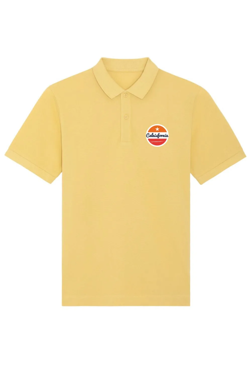 Polo Bio Brodé Jaune