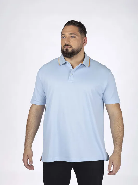 Polo Ciel Contraste Au Col Paul & Shark Grande Taille bleu ciel homme grande taille - Capelstore