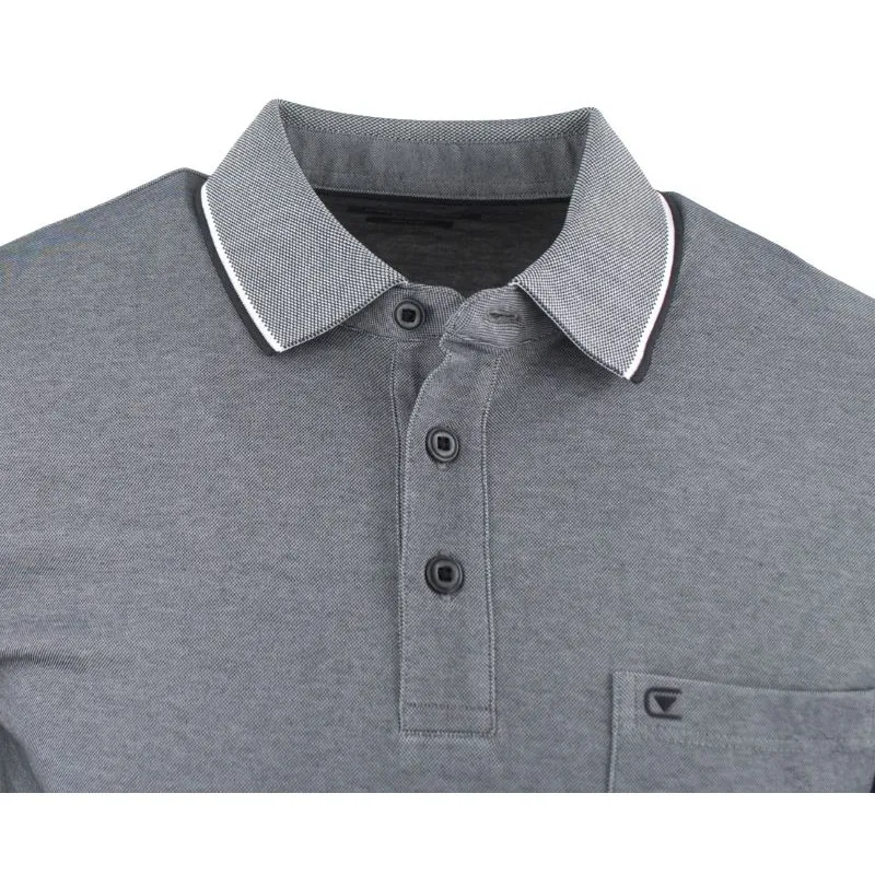 polo léger manches longues gris CASA MODA