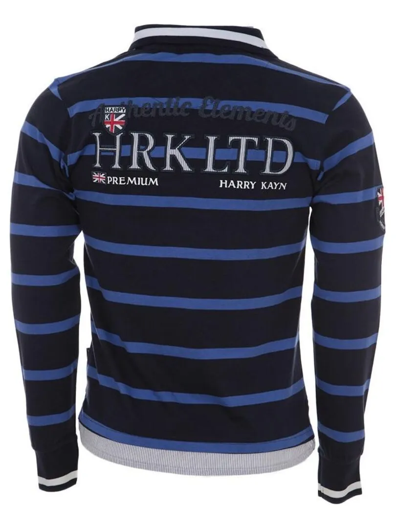 Polo manches longues garçon ECALAORI - HARRY KAYN - Bleu marine