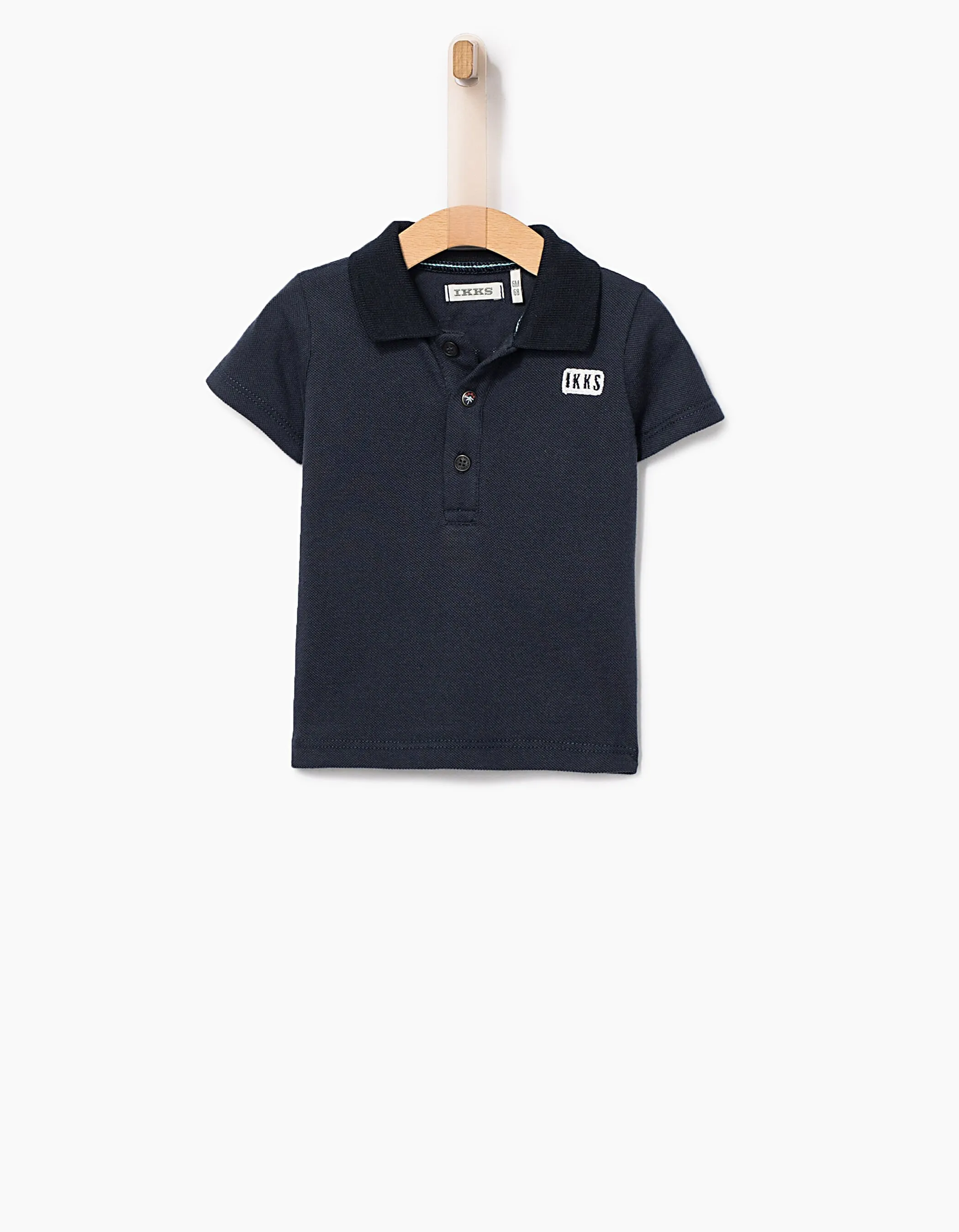 Polo navy avec print dos bébé garçon 