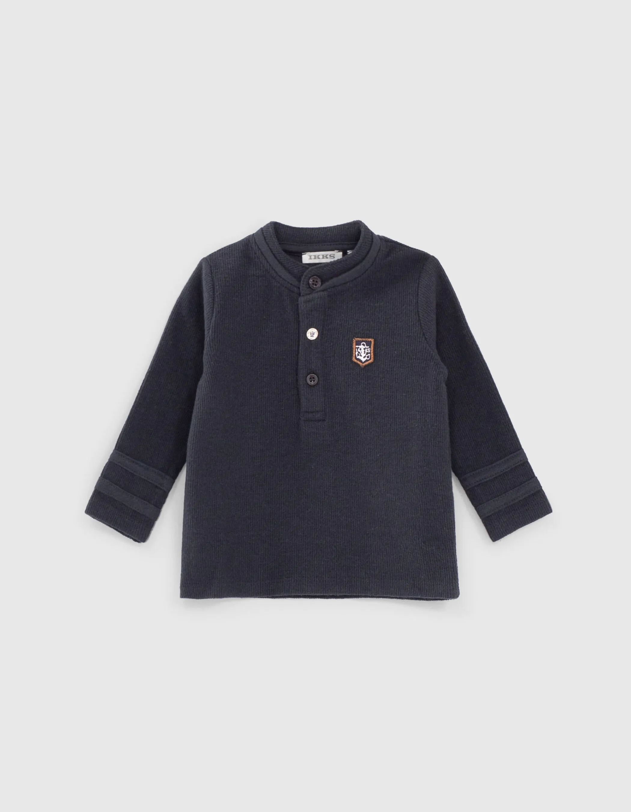 Polo navy nid d'abeille drapeau dos bébé garçon 