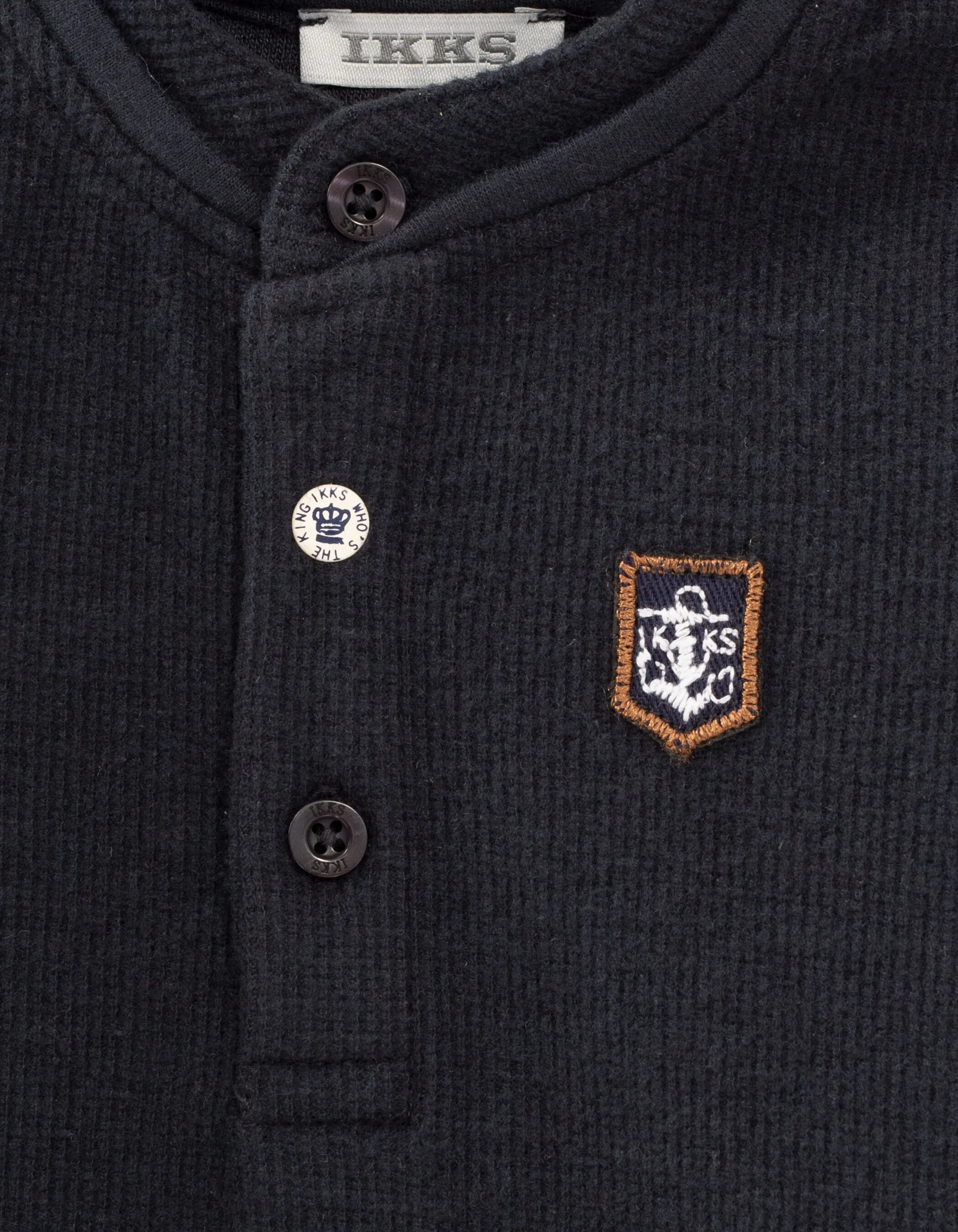 Polo navy nid d'abeille drapeau dos bébé garçon 