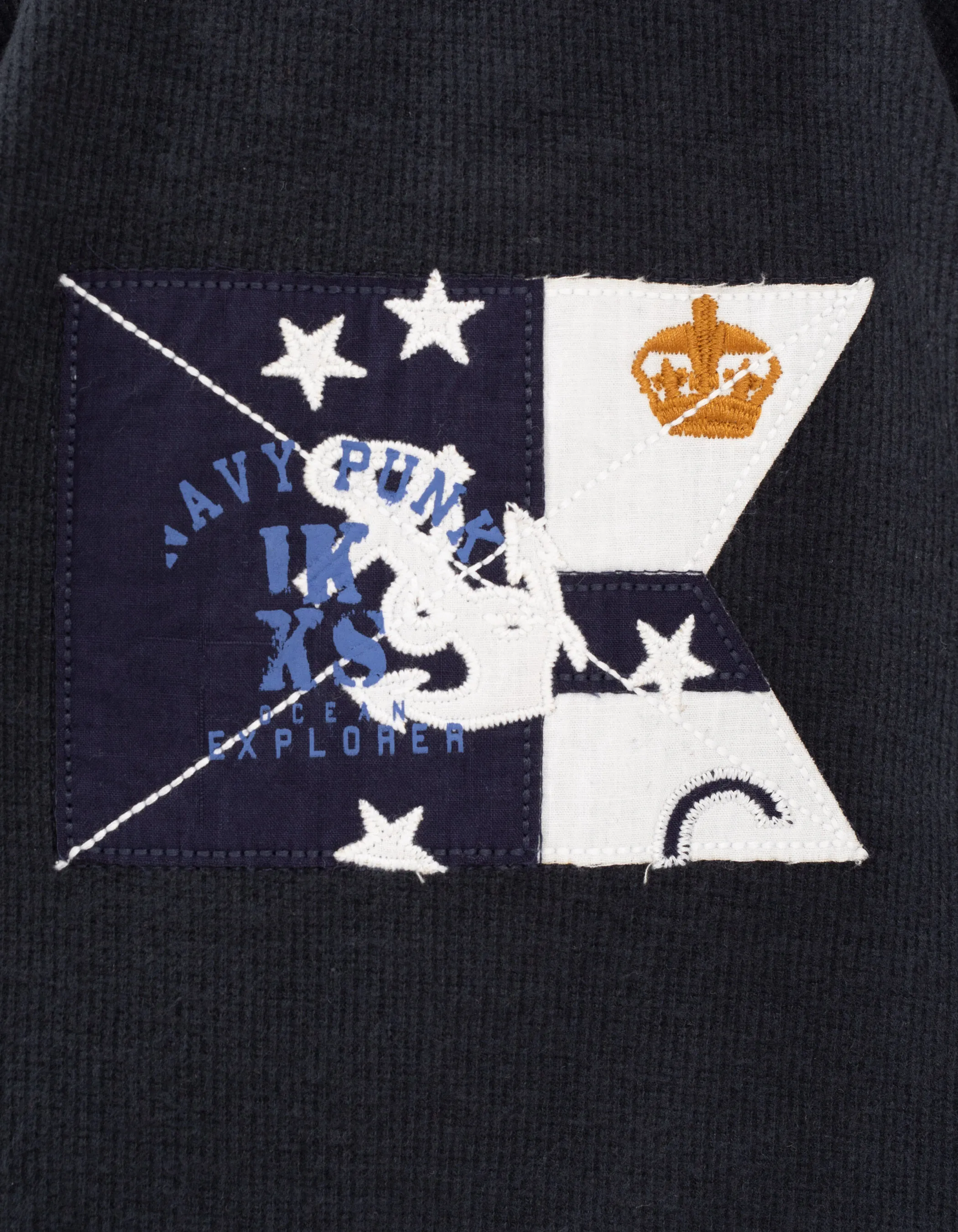 Polo navy nid d'abeille drapeau dos bébé garçon 