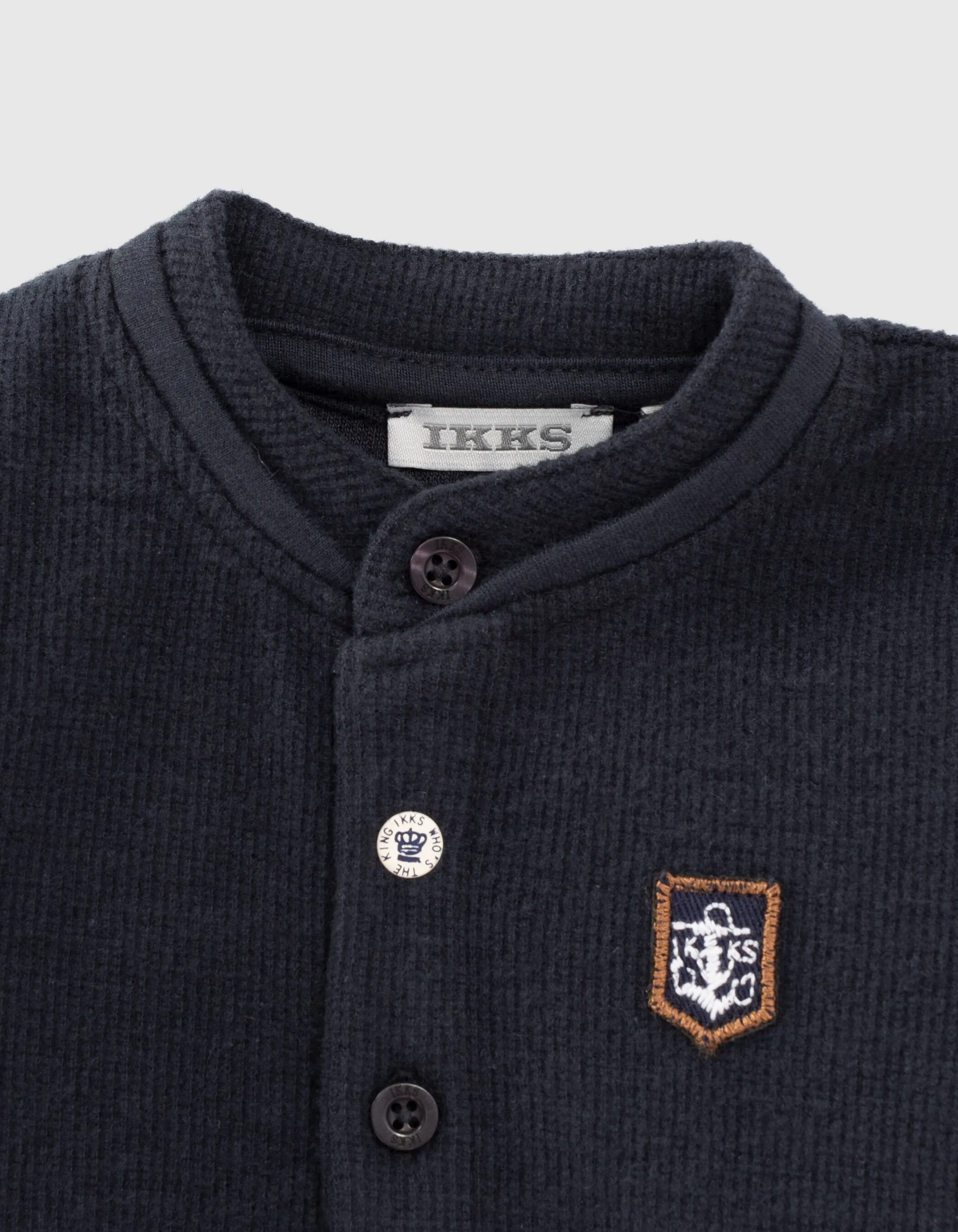 Polo navy nid d'abeille drapeau dos bébé garçon 