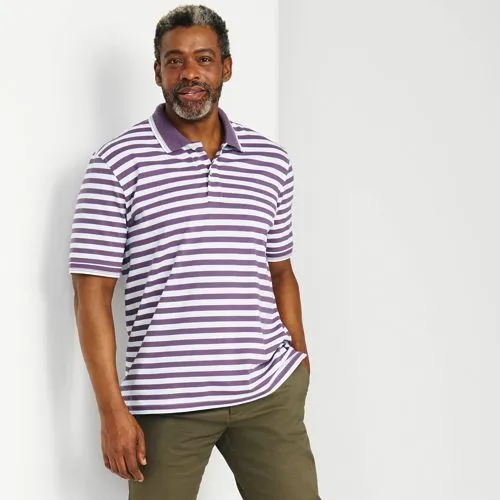 Polo Piqué Stretch à Manches Courtes, Homme Stature Standard