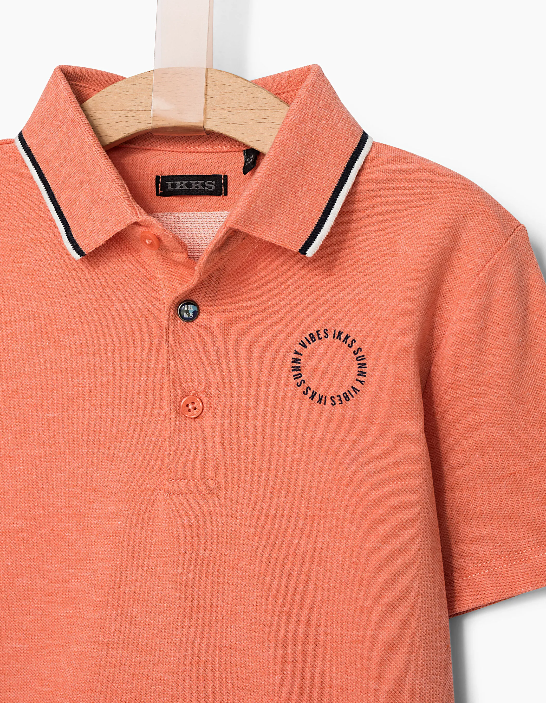 Polo terracotta BELIEVE au dos garçon 