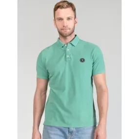 Polo uni logo dylon lagoon bleu homme - Le Temps Des Cerises | wimod