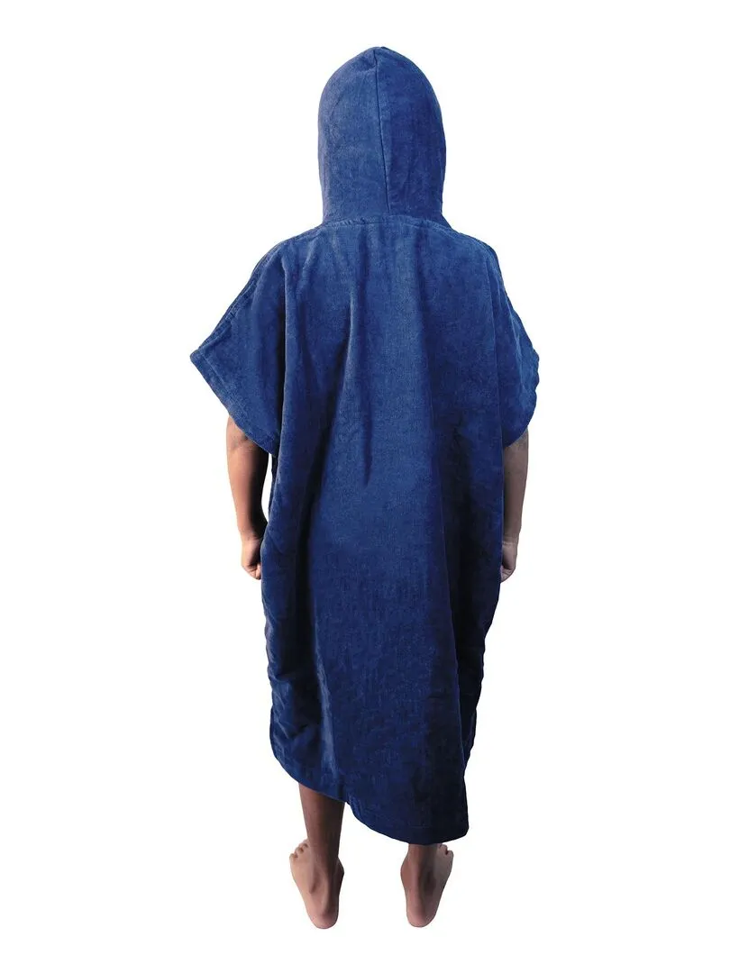 Poncho de bain Enfant 100% Coton, PSG LOGO - Bleu marine