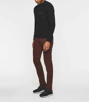 Pull col rond noir BRAD